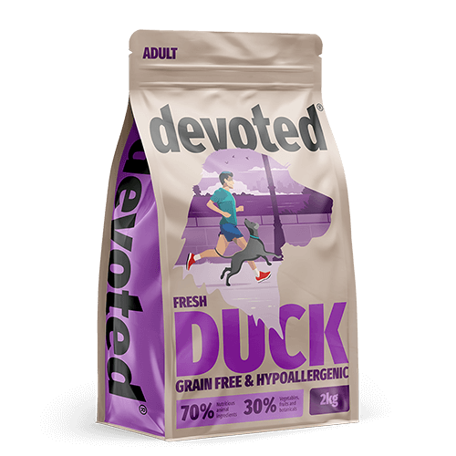 2kg Hypoallergenic Grain Free Fresh Duck and Salmon Dry Dog Food